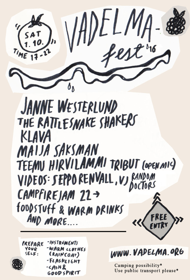 vadelmafest-16 flyer by Hanna Vainio